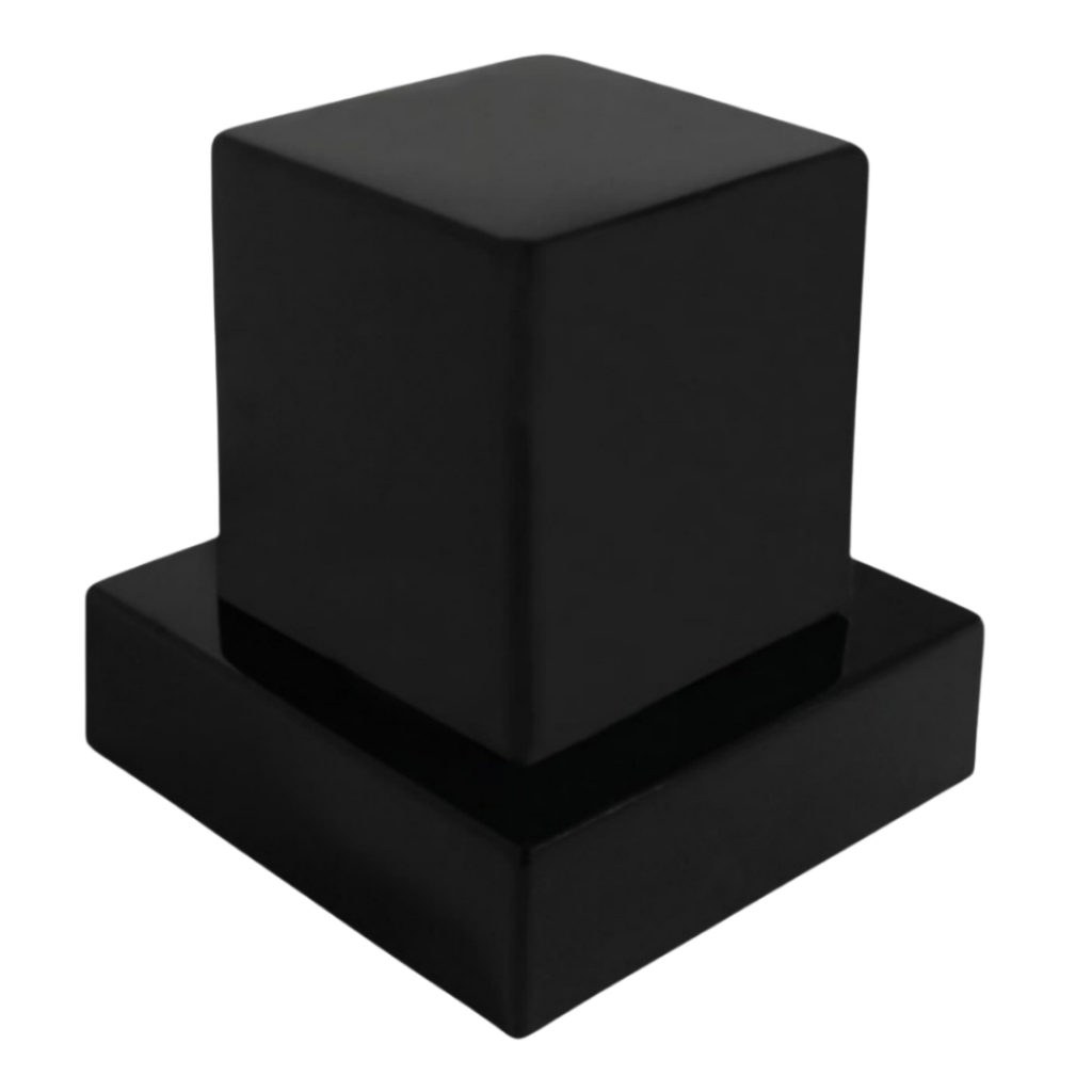 Acabamento Quadrado Para Registro Chuveiro Luxo ABS Padrão Deca 1/2 e 3/4 - Preto