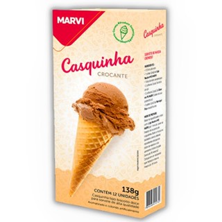 Casquinha Crocante Para Sorvete C/12 Unidades 138g Marvi em Oferta na Shopee