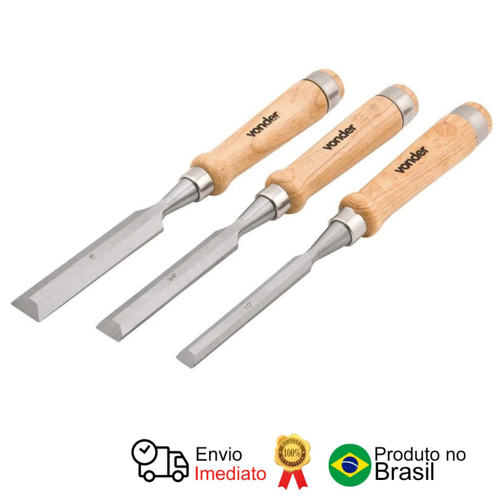 Jogo De Formão Com 3 Peças Vonder em Oferta na Shopee