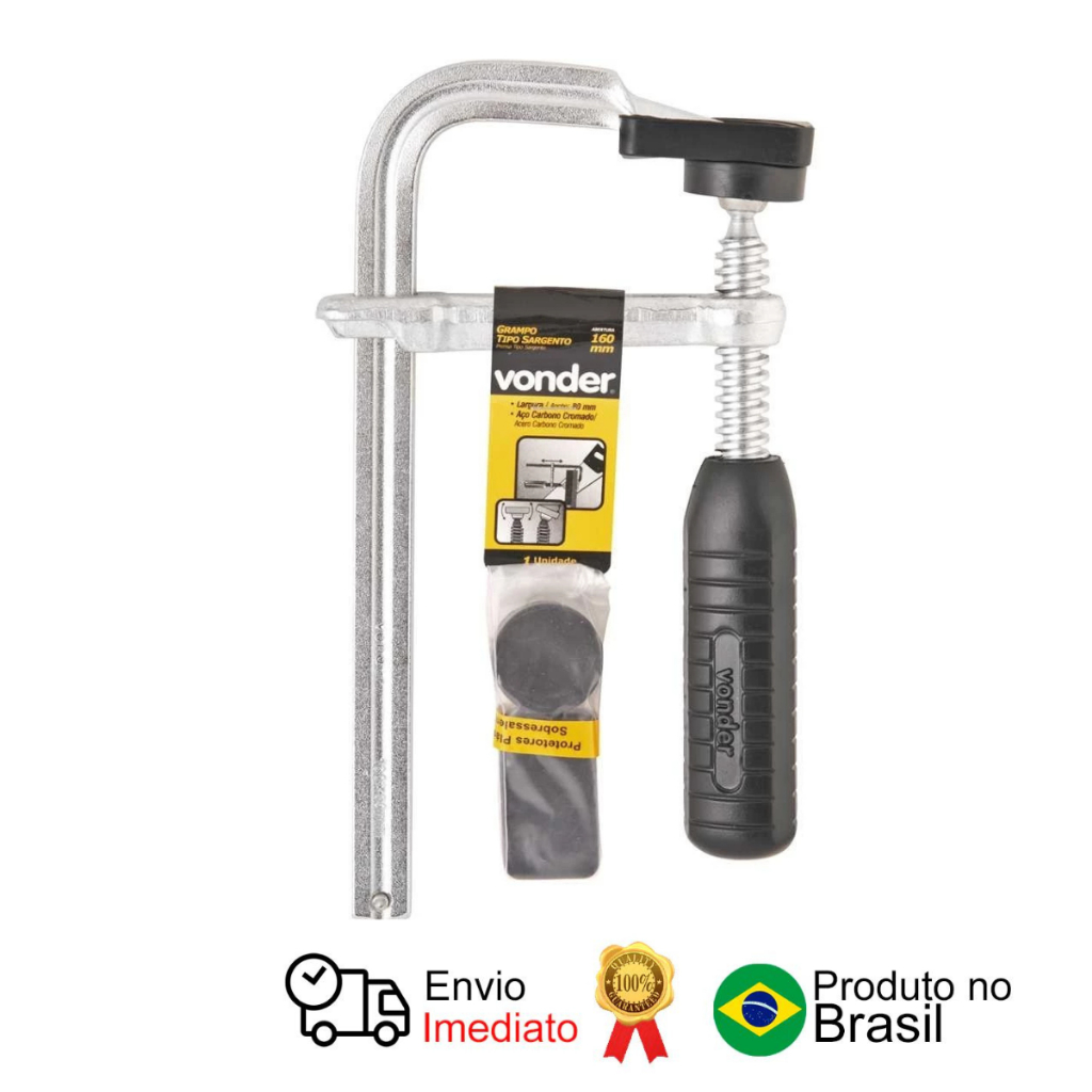 Grampo Tipo Sargento 160 Mm X 80 Mm Vonder