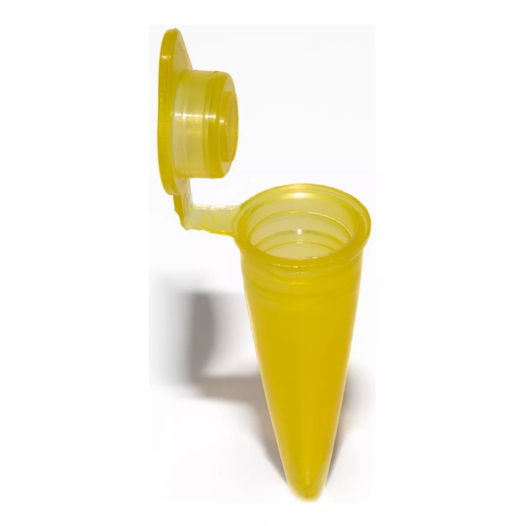 Flaconete Microtubo 0,65 Interno AMARELO C/1000- PROMOÇÃO