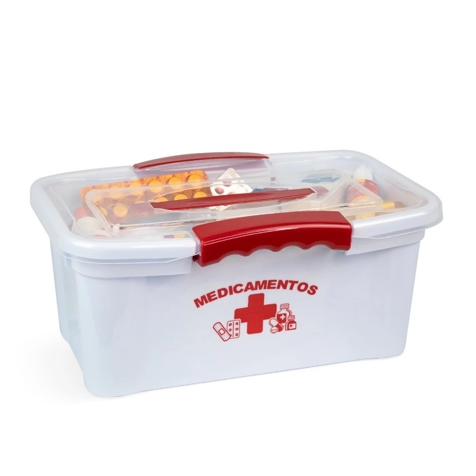 Maleta Organizadora, Primeiros Socorros SOS, Utilidades domestica Porta Remedios Medicamentos
