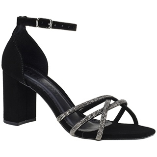 Sandália Feminina Salto Alto Shekinah By Mercedita Tiras Strass Original Confortável Lançamento em Oferta na Shopee