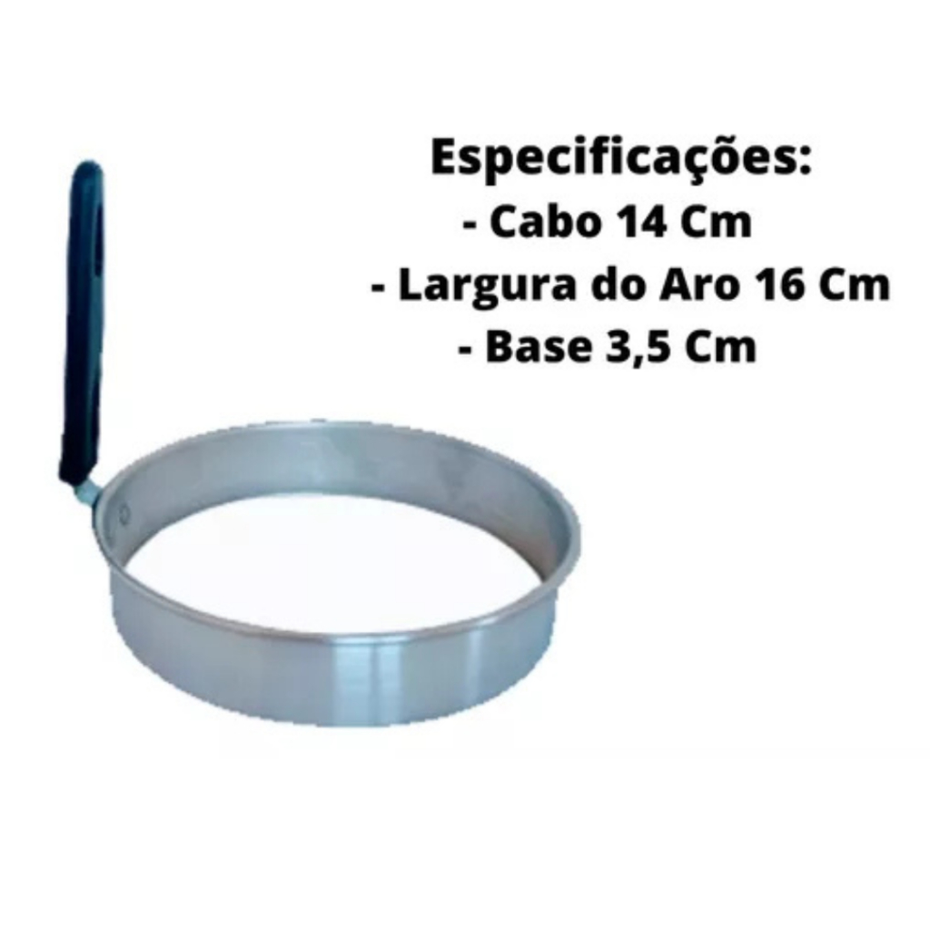Modelador P/chapa Tapioca Panqueca Omelete Alumínio 16 Cm