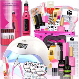 kit unha de gel Completo Cabine Sun Lixadeira Elétrica unha Iniciante- Envio Imediato em Oferta na Shopee