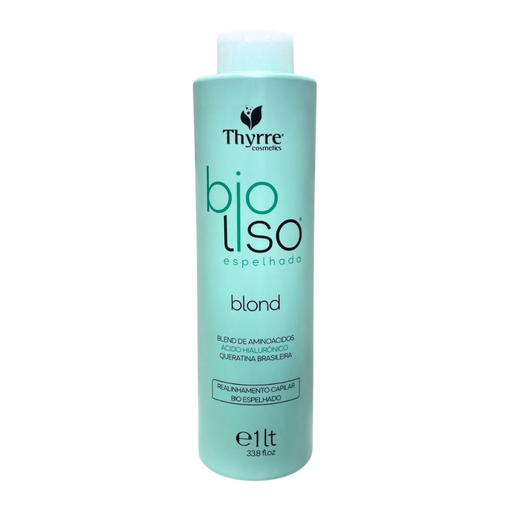 escova progressiva bioliso thyrre cosméticos brilho espelhado selagem matizadora 1l