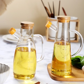Galheteiro de Vinagre/Azeite com Tampa de Bambu e Bico Dosador Jarra de Vidro 900ml/1000ml em Oferta na Shopee