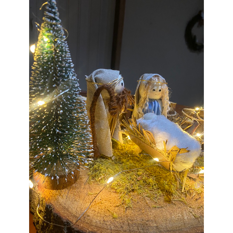 presépio de natal presépio decoração sagrada familia natalina menino jesus manjedoura enfeite de natal cristão