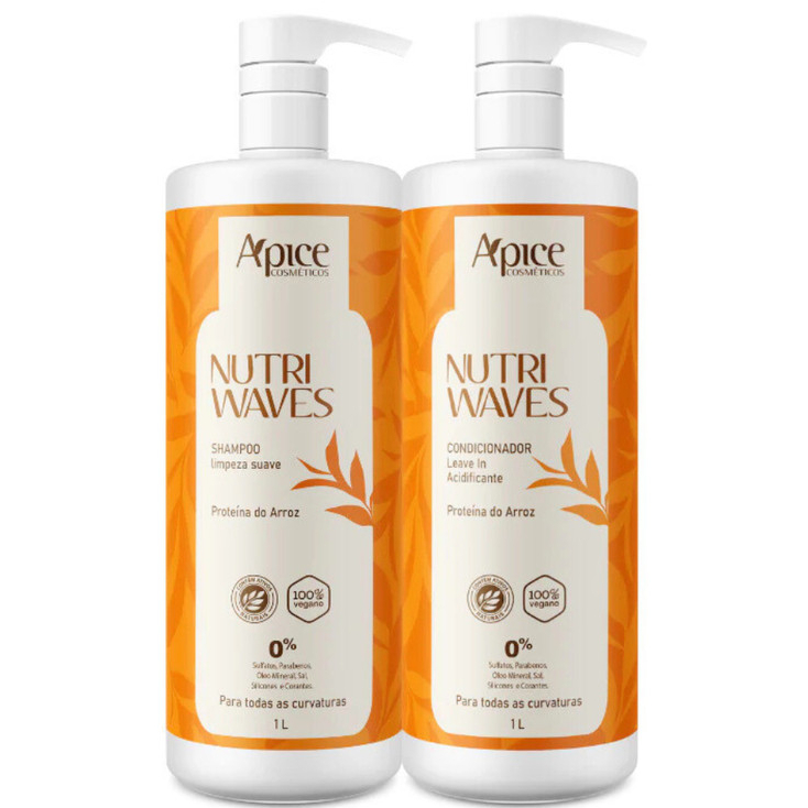 Kit Apse Apice Nutri Waves 1 Litro - Shampoo + Condicionador