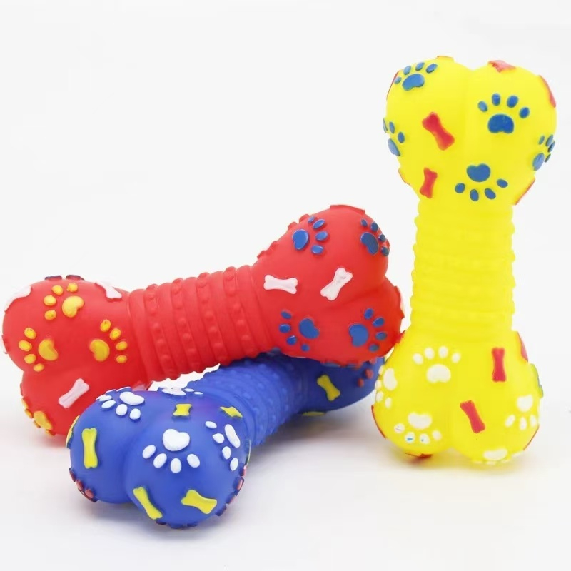Brinquedo de Borracha Osso Colorido – Resistente e Divertido para Pets em Oferta na Shopee