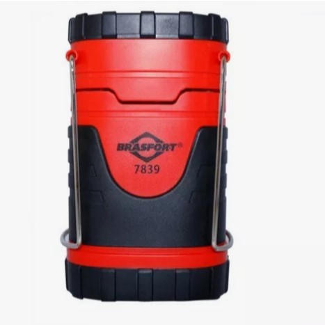 Lampião De Led Para Camping Retrátil Á Pilha Brasfort Cor Vermelho