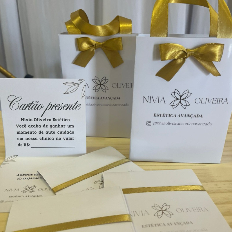 10 Sacolinhas + 10 Cartões Personalizados com Fita de Cetim Vale Presente Lembrancinha Aniversário Formatura em Oferta na Shopee