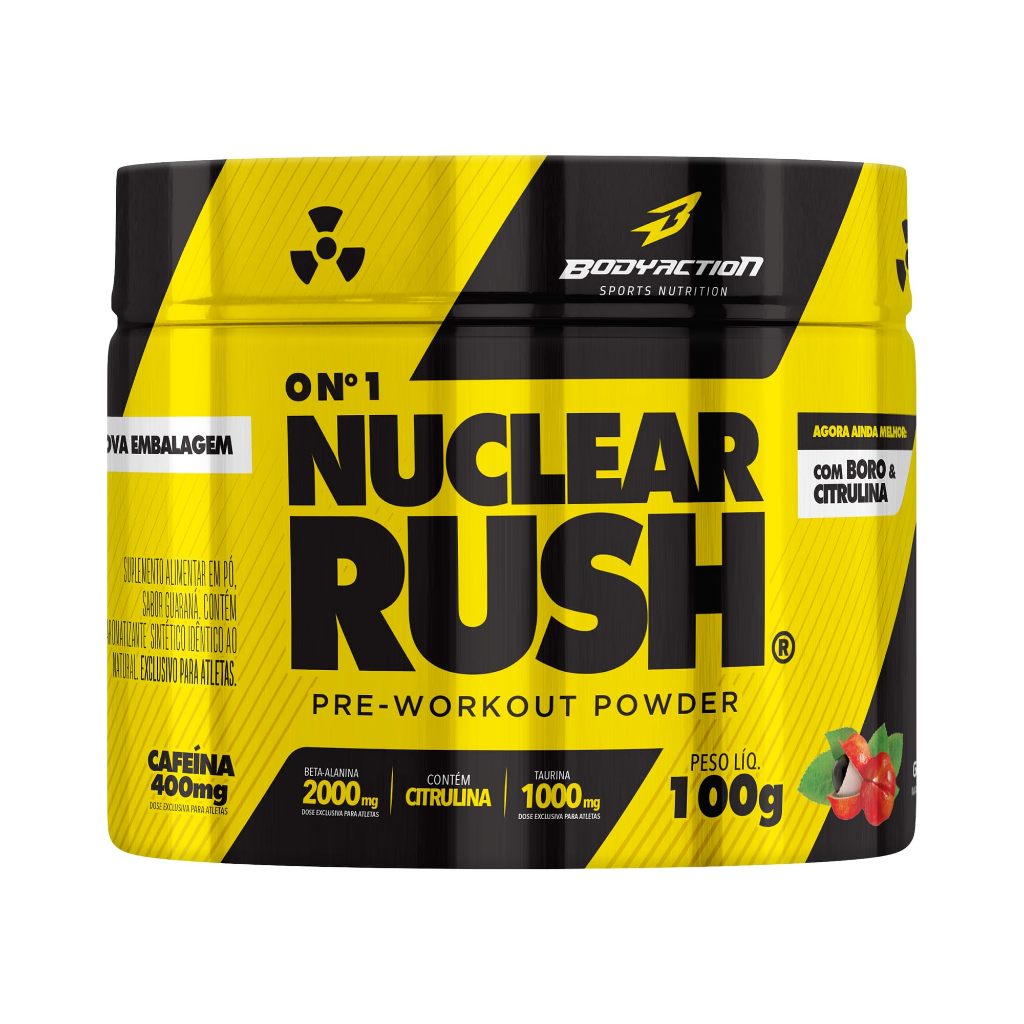 Pré Treino Nuclear Rush 100g Ultra Concentrado - Bodyaction