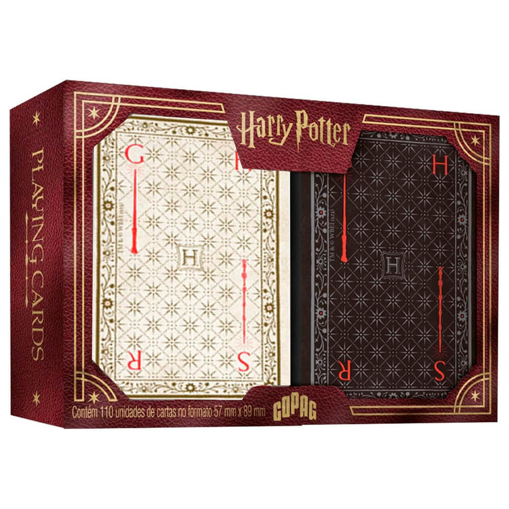 BARALHO ESPECIAL HARRY POTTER ESTOJO DUPLO 110 CARTAS PREMIUM DECK JOGAR COPAG WIZARDING WORLD MAGIA em Oferta na Shopee