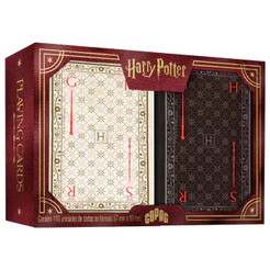 BARALHO ESPECIAL HARRY POTTER ESTOJO DUPLO 110 CARTAS PREMIUM DECK JOGAR COPAG WIZARDING WORLD MAGIA
