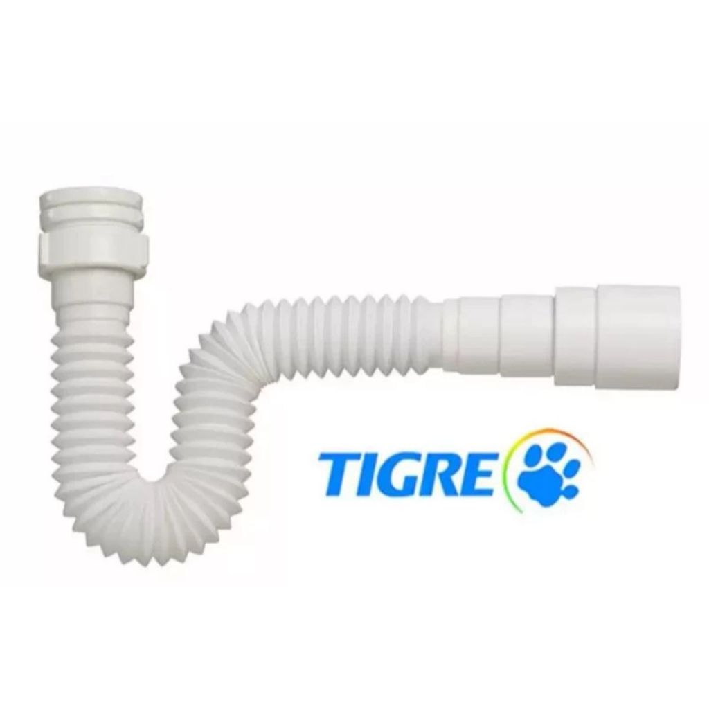 Sifão Tigre Sanfonado Flex Universal Ralo Pia Tanque Lavatório Banheiro