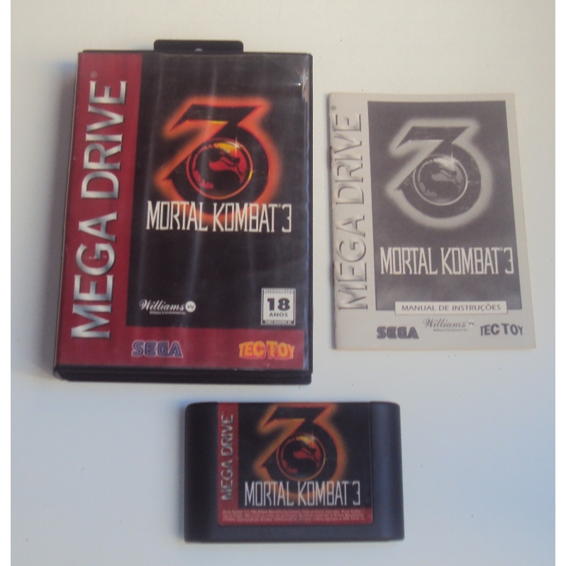 Mortal Kombat 3 original TecToy para Mega Drive - Funcionando - Usado
