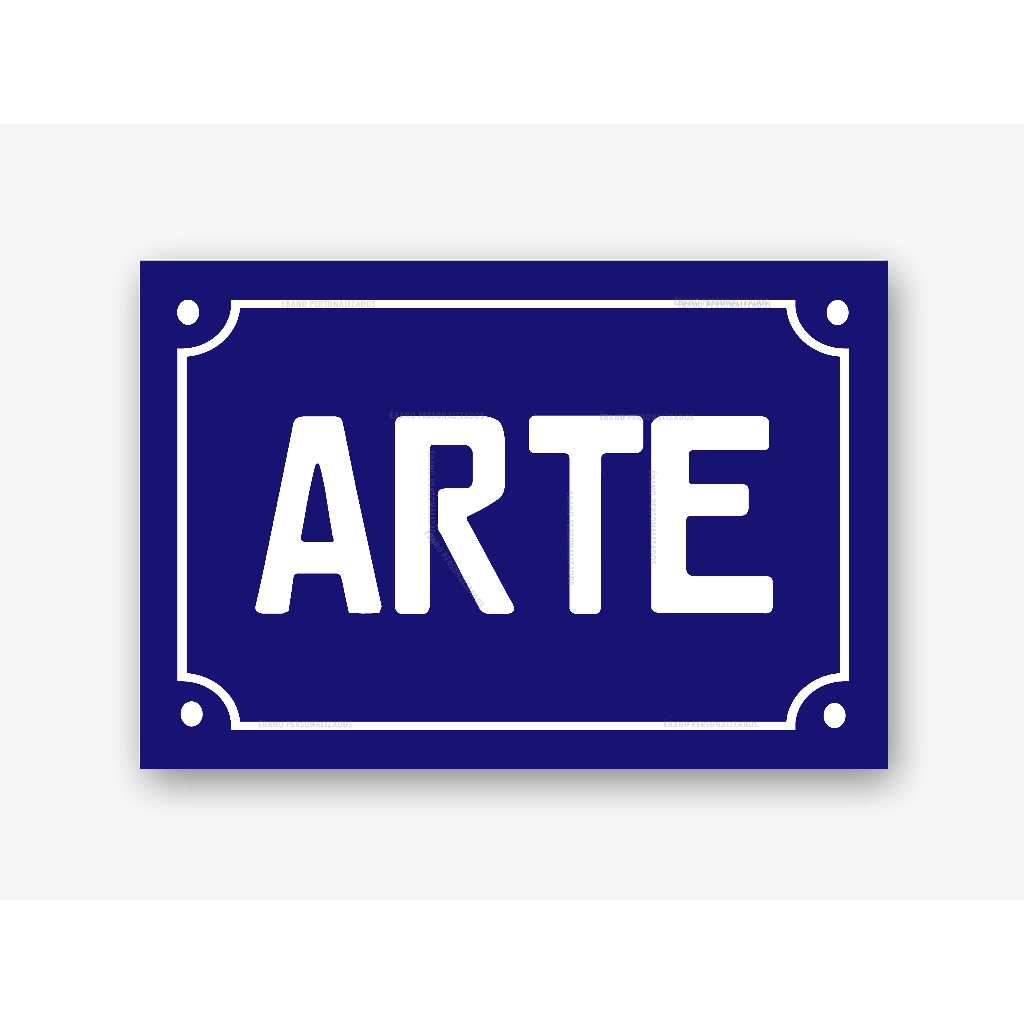 Placa decorativa arte decoração atelier artesã quadro mdf 20x28 imitando placa de rua