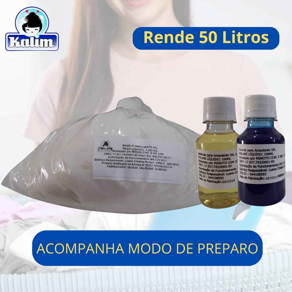 Base Para Amaciante Kit Completo Para 50 Litros De Qualidade
