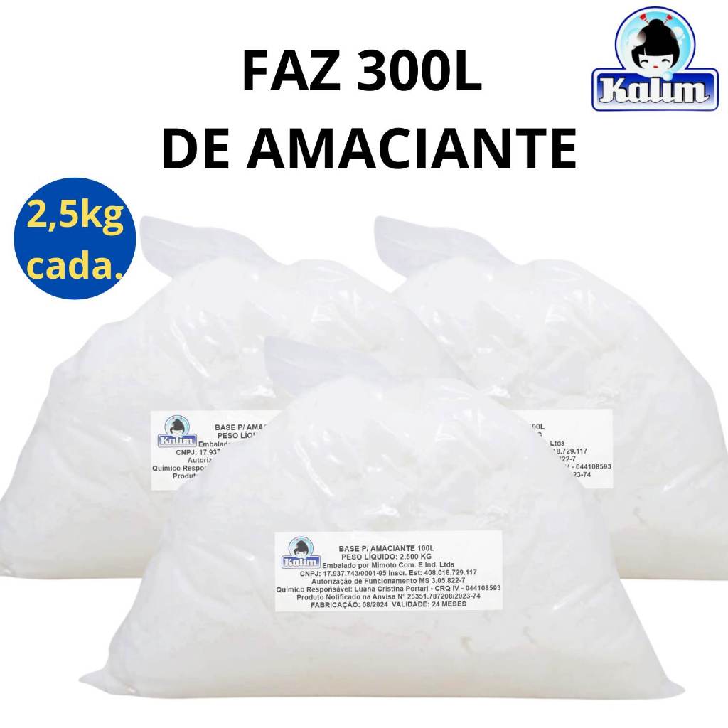 Base Pasta P/ Fazer 300 Litros De Amaciante De 1ª