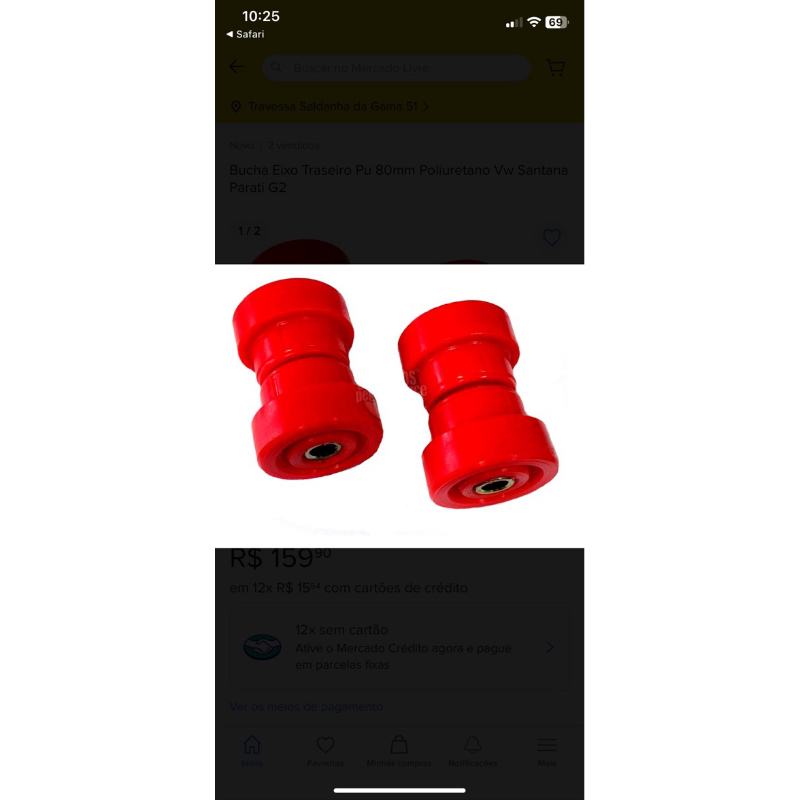 Bucha para eixo traseiro corsa Classic em PU