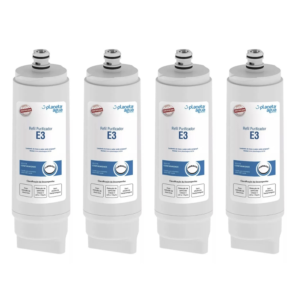 Kit 4 Refil Vela Purificador E3 Planeta Água Serve Em Ibbl - Home Appliances