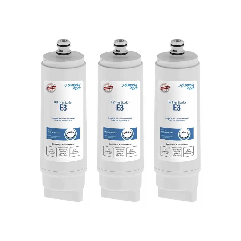 Kit 3 Refil Vela Purificador Planeta Água E3 Compatível Com Ibbl - Home Appliances