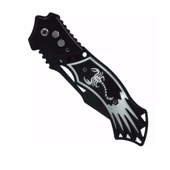 Canivete Automático Escorpião Em Aço Com Presilha. em Oferta na Shopee