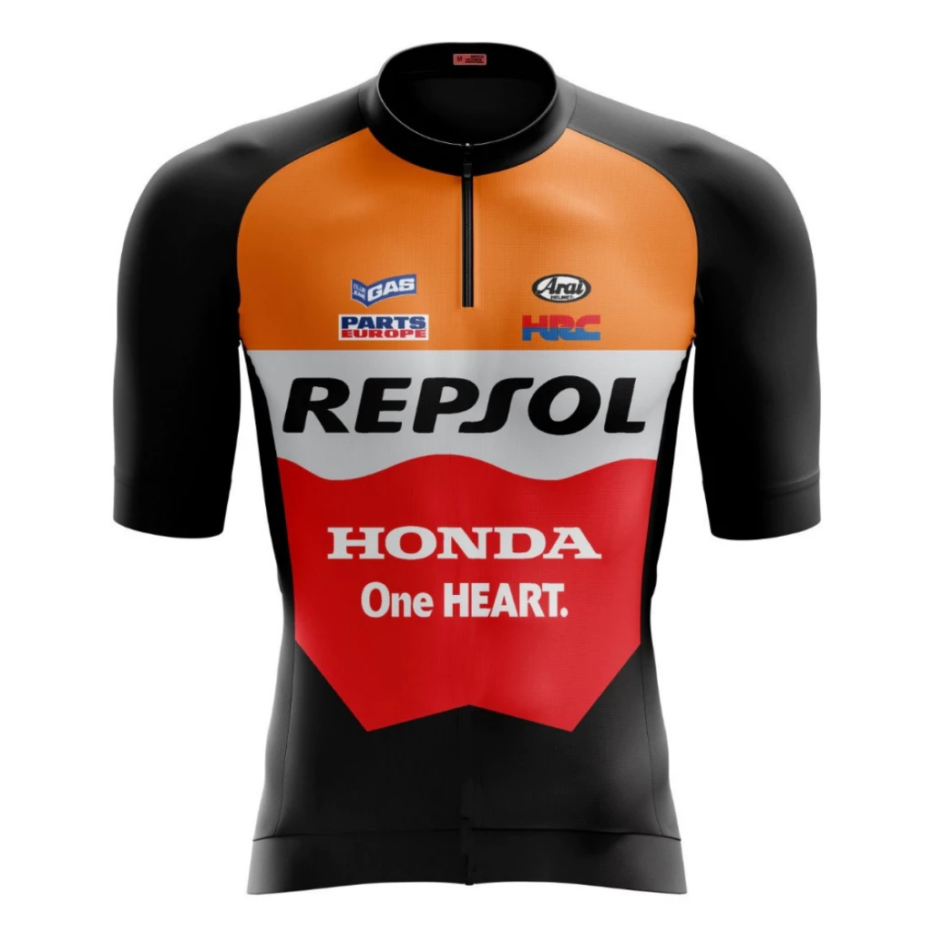 Camisa de Ciclismo Masculina Repsol Manga Curta Equipe Roupa Bike Pedal Mtb — imagem 1