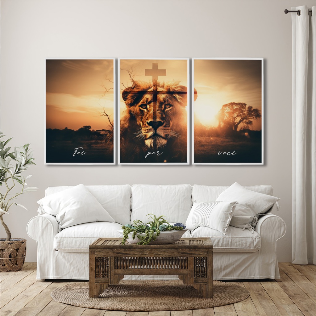 Quadro Decorativo Religioso Foi Por Voce Com Moldura em Oferta na Shopee