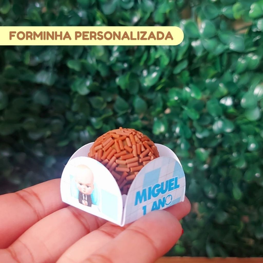 Forminha para doces brigadeiro personalizada PODEROSO CHEFINHO lembrancinha de festa