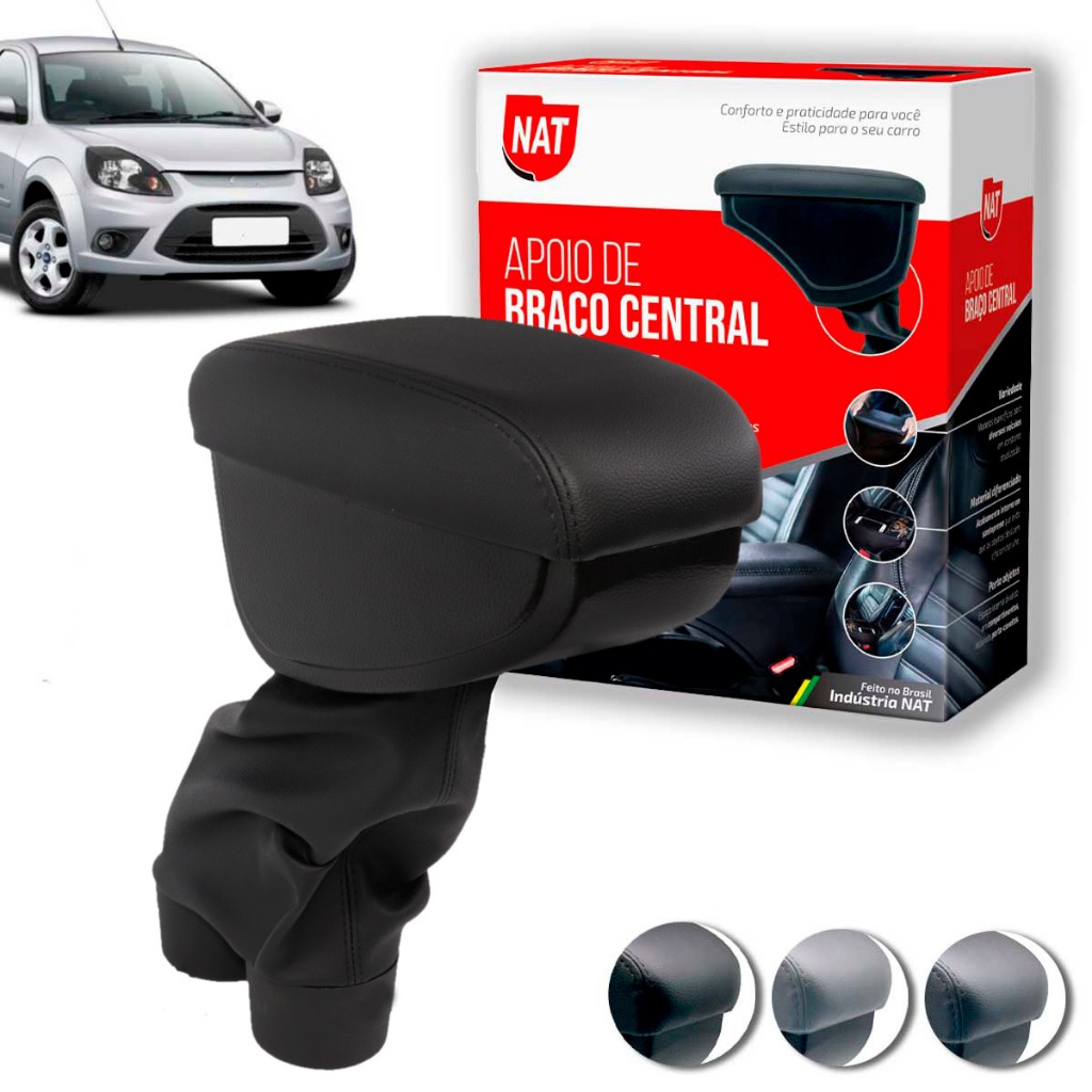 Apoio de Braço  Ka Ano 2008 Até 2013 C/ Porta Objeto - Encaixe No Porta Copo em Oferta na Shopee