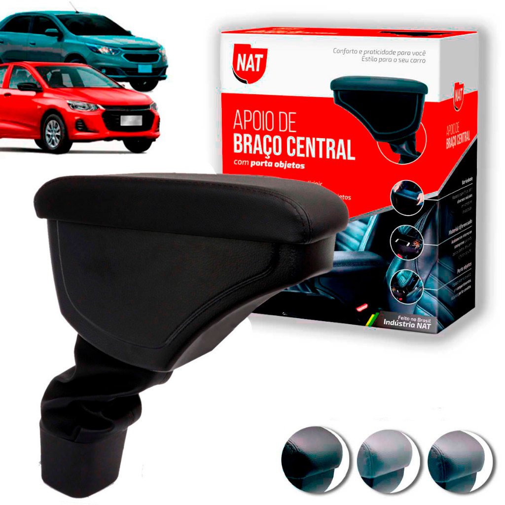 Apoio de Braço Cobalt 2012 Até 2020 E Novo Onix/Plus 2020 Até 2025 C/ Porta Objeto em Oferta na Shopee