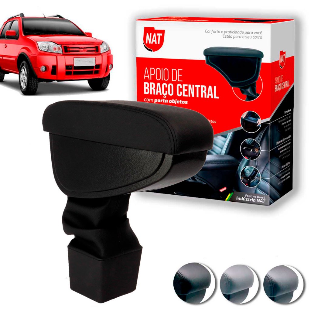 Apoio de Braço Ecosport Automático Ano 2007 Até 2012 C/ Porta Objeto em Oferta na Shopee