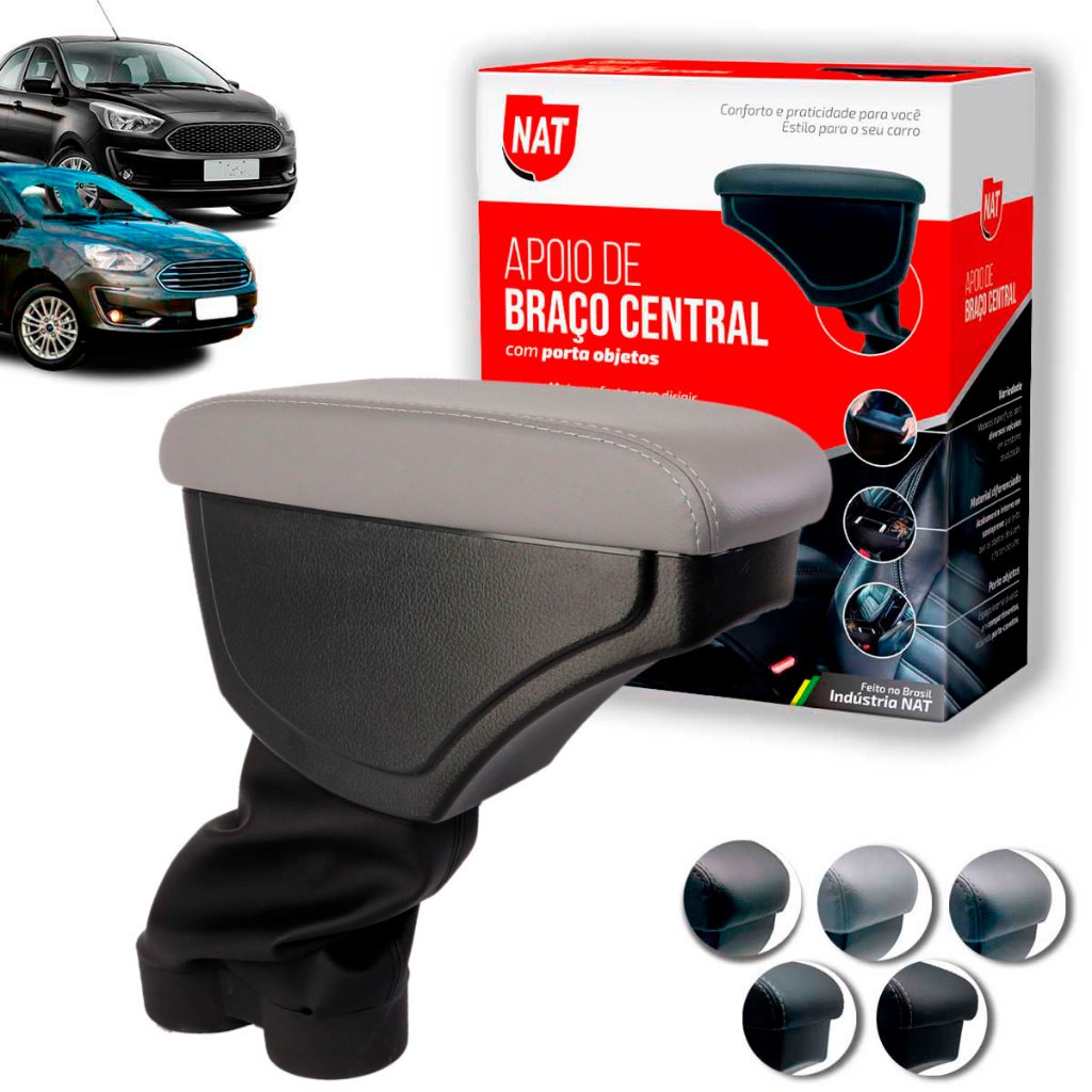 Apoio de Braço Ka E Ka+ Ano 2015 Até 2021 C/ Porta Objeto em Oferta na Shopee