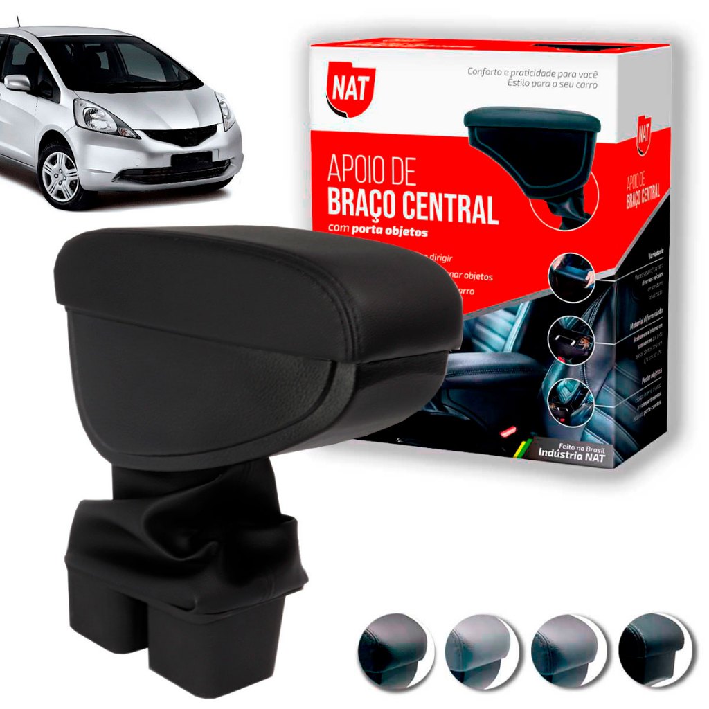 Apoio de Braço New Fit Ano 2009 Até 2014 C/ Porta Objeto em Oferta na Shopee