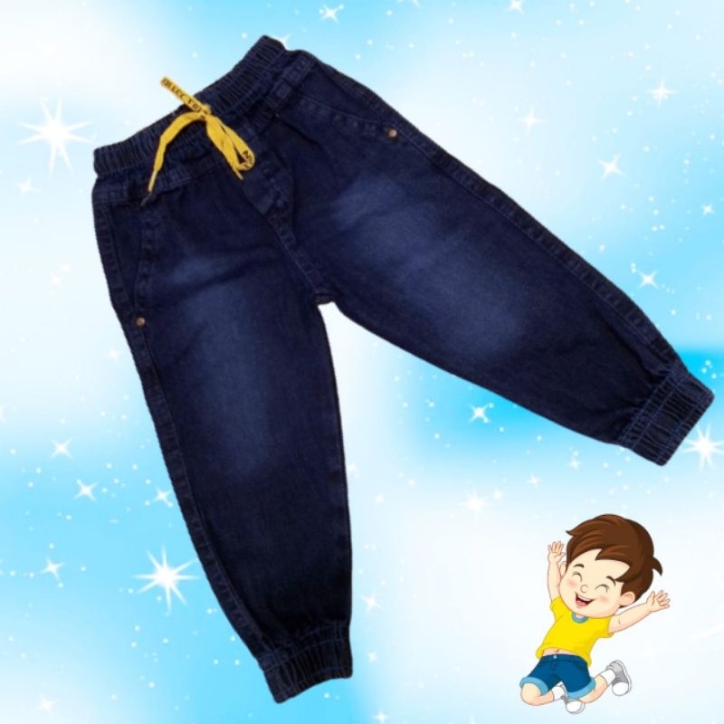 Calça Jeans Menino Jogger Infantil Estiloso 1 a 3 anos