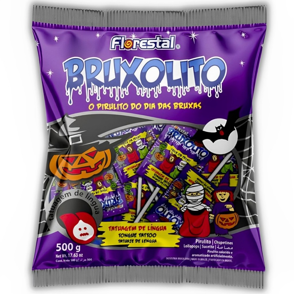 Pirulito Bruxolito Tatuagem de Língua C/50 Unidades Florestal em Oferta na Shopee