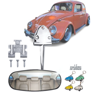 Retrovisor Interno Fusca Rosso Cromado C/encaixe Quebra Sol em Oferta na Shopee