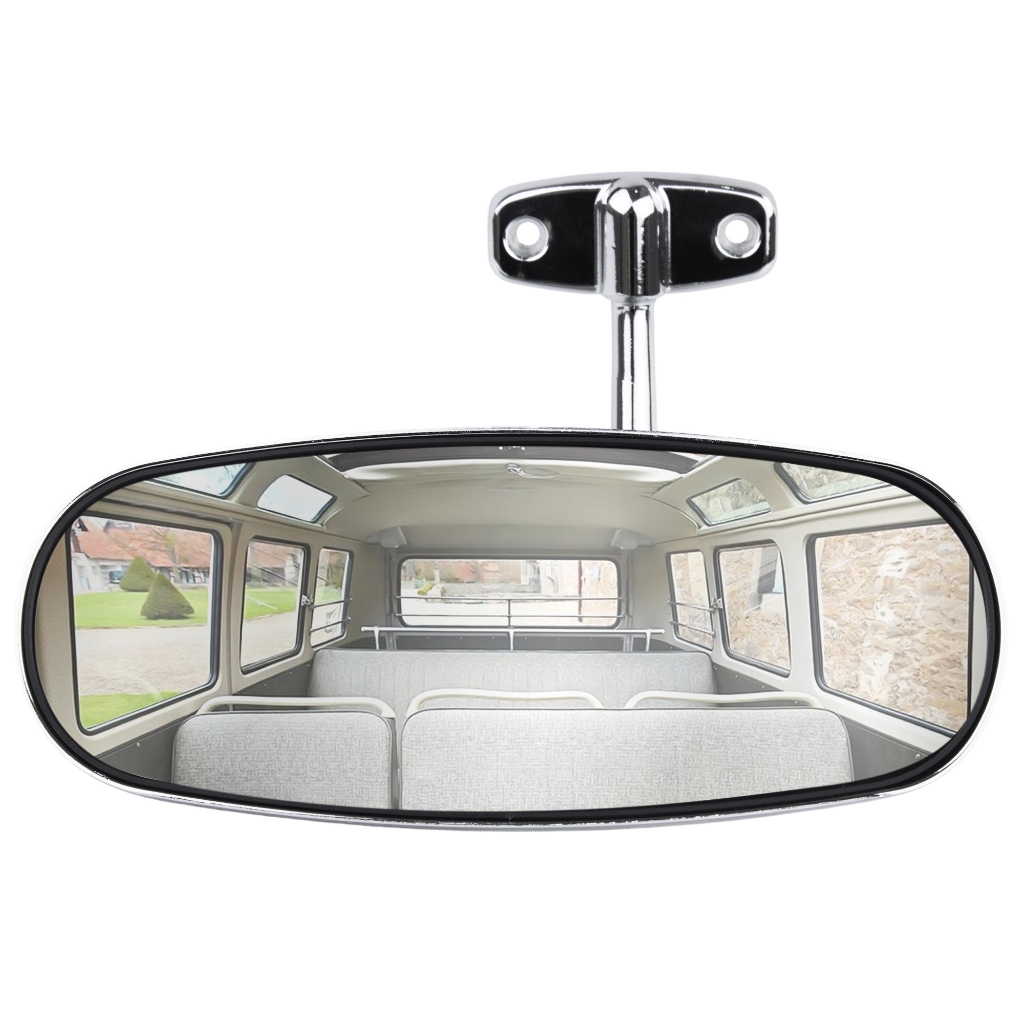 Retrovisor Interno De Teto Kombi Cromado Até 75 100% Metal em Oferta na Shopee