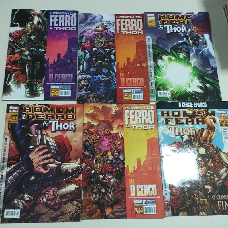 Kit 6 edições HOMEM DE FERRO E THOR