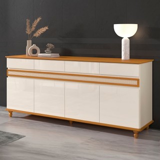 Aparador Buffet 4 Portas 4 Gavetas com Pés em Madeira Maciça Dublin em Oferta na Shopee
