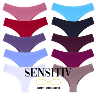 kit calcinhas Sensitiv sem costura micro fibra corte laser original