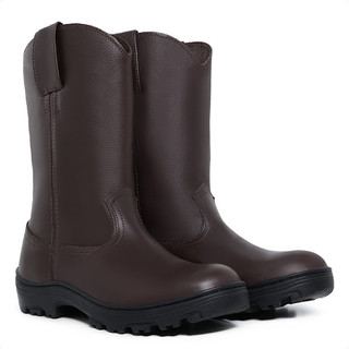 Bota lisa Casual Bota de Galocha Bota em Couro Legitimo