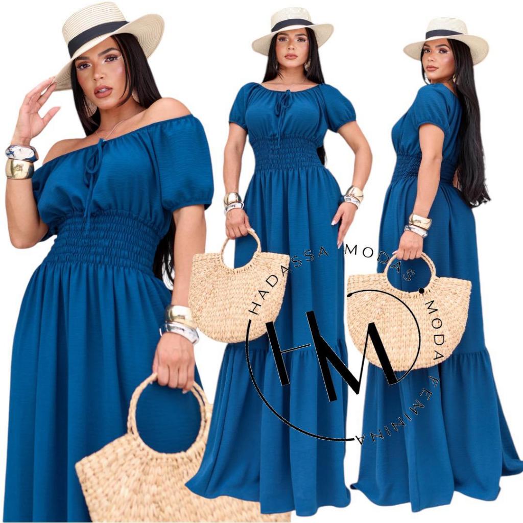 Vestido Femenino longo DUNA Ciganinha Casual Moda Evangelica Luxo e Modesto