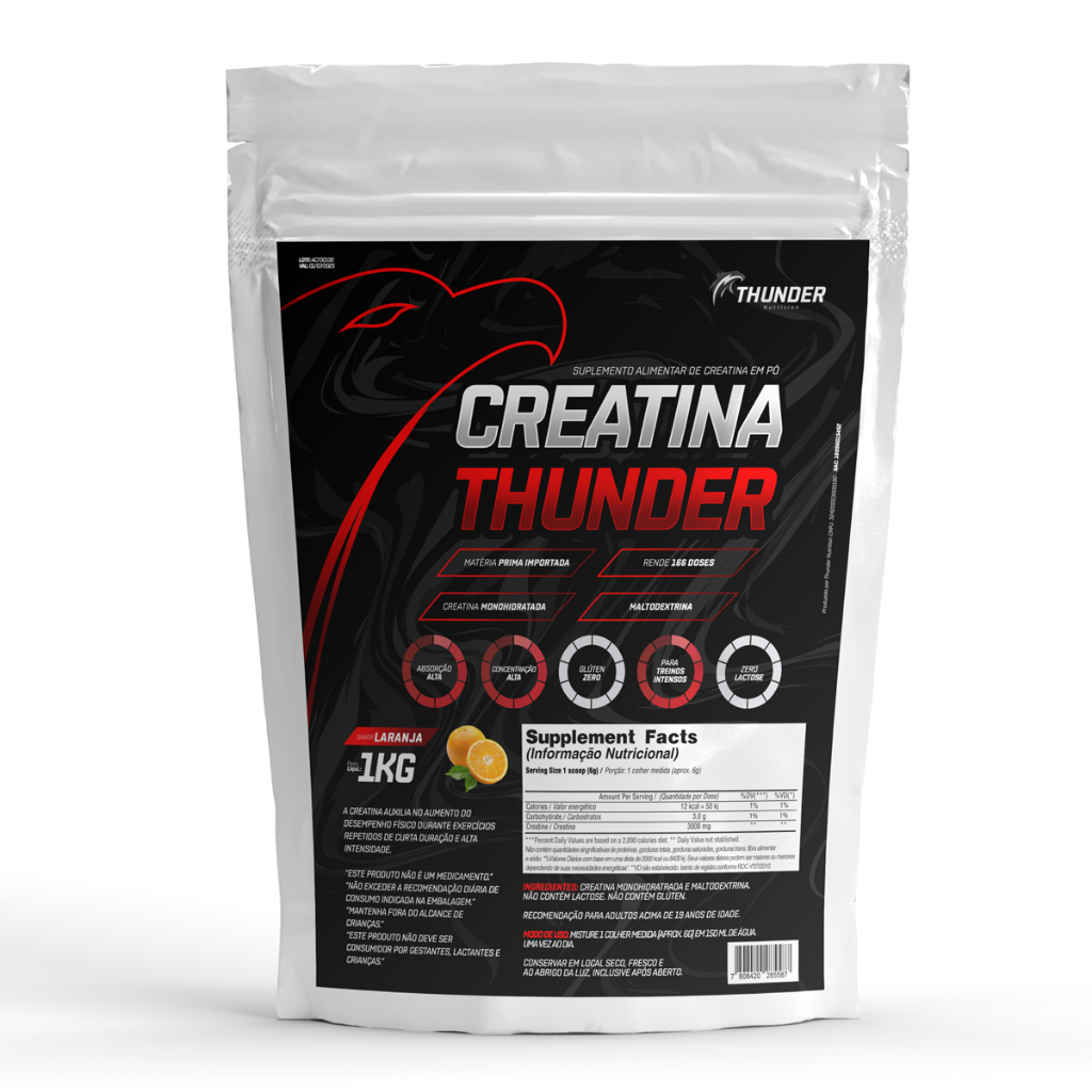Creatina Refil 1kg com sabor Thunder - Creatine Monohidratada