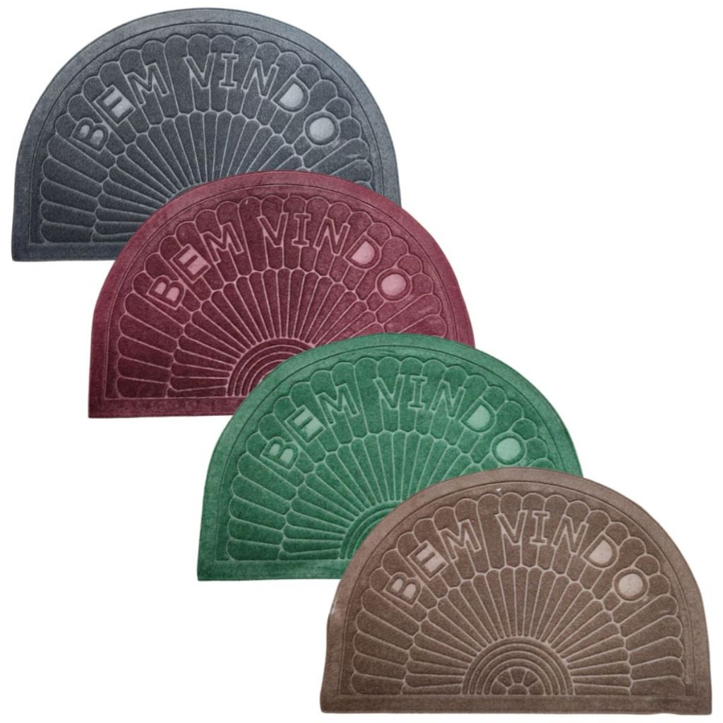 Tapete para Porta Meia Lua Tapete Redondo para Casa Porta Capacho Bem Vindo Entrada em Oferta na Shopee