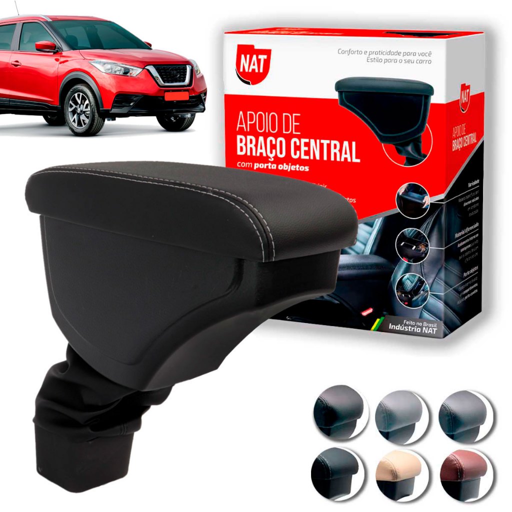 Apoio de Braço Kicks Ano 2016 Até 2024 C/ Porta Objeto em Oferta na Shopee