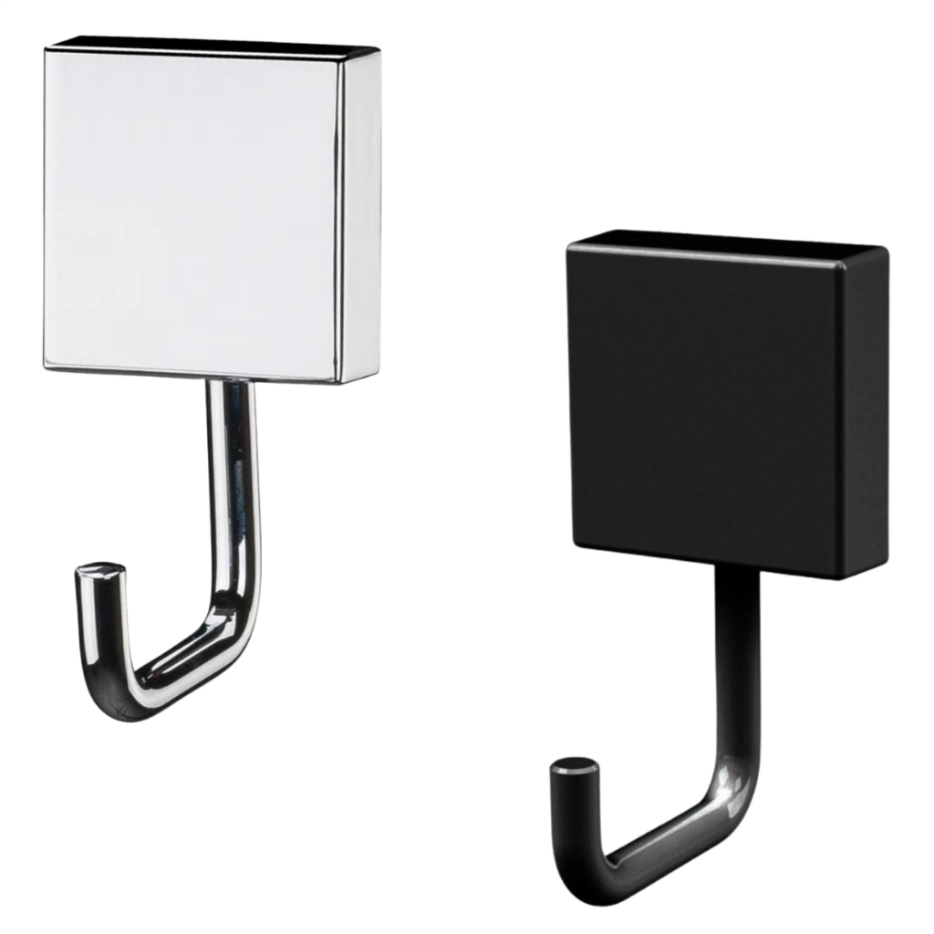 Gancho Multiuso Organizador Porta Toalha Ou Cabide Cromado e Preto em Oferta na Shopee