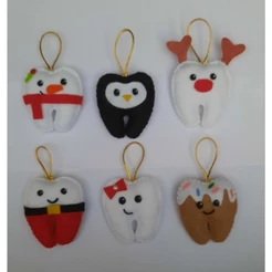10,20,30,40 Enfeites de Natal - Dentes em feltro (Decoração Natalina)